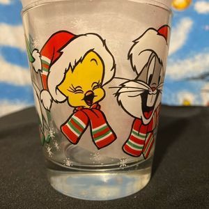 🔥VINTAGE🔥LOONEY TUNES CHRISTMAS GLASS